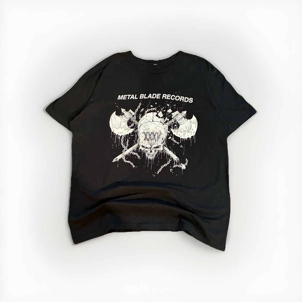 Metal Blade Records 35th Anniversary Logo T-Shirt Sz L